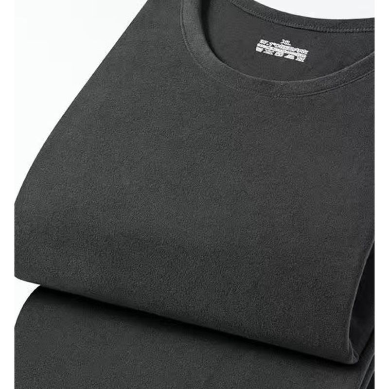 2024 neue Rundhals Herbst Kleidung Hosen für Mode Herbst/Winter Doppelseitige Warme Unterwäsche herren Set Selbst heizung_voghion.com