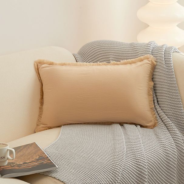 Home Furniture Washed Cotton Pillowcase Without Core Modern Simple Living Room Sofa Pillow Cushion Cover_voghion.com