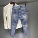 Men's Clothing Carefully Selected New Summer Men's Korean Denim Fashion Brand Casual Elastic Slightly Tapered Small Straight Jeans For Men_voghion.com
