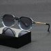 New Trendy Metal Frame Artistic Modern Charm INS Style Blue Light Blocking Sunglasses_voghion.com