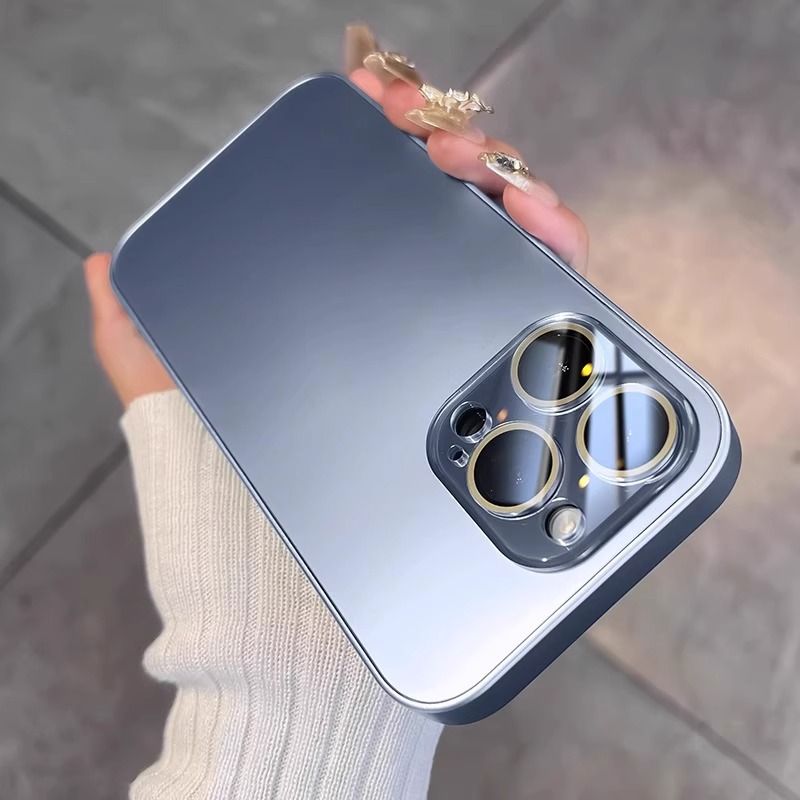 Geeignet für iPhone 16 Promax Telefonhülle New AG Frosted 14 mit eingebauter Linsenfolie Anti-Drop-Schutzhülle_voghion.com