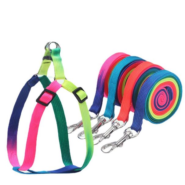Cat And Nylon Colorful Harness Dog Pet Leash_voghion.com