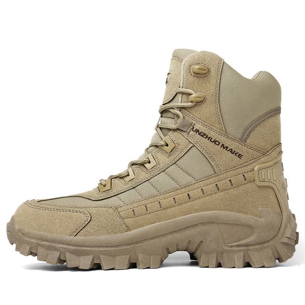 Tactical Outdoor Boots For Men - Lightweight Hiking Shoes With Anti-Slip Sole, Breathable & Durable For Running, Trekking ( Sand/Brown/Green)_voghion.com