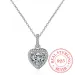 Top Qualität Sterling Schmuck Forever Love Hart Große Enkelin Cz Charm Hanger Halskette Silberne Schmuckstücke Für Die Frau Lady Valentine_voghion.com