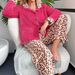 Simple And Comfortable Pajamas Women's Autumn And Winter Leopard Print Long-sleeved Trousers Thickened Two-piece Set_voghion.com