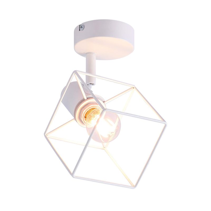 Deckenstrahler Weiß Deckenlampe E14 - Deckenspots Deckenleuchte 350° Schwenkbar Moderne Spotleuchten Schlafzimmerlampe Für Wohnzimmer Flur Büro_voghion.com
