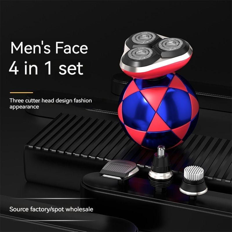 Electric beard household battery fully automatic mini portable washable shaver_voghion.com