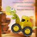 Puzzle Children's Toy Dinosaur Engineering Small Car Press Sliding Excavator Boy Gift_voghion.com