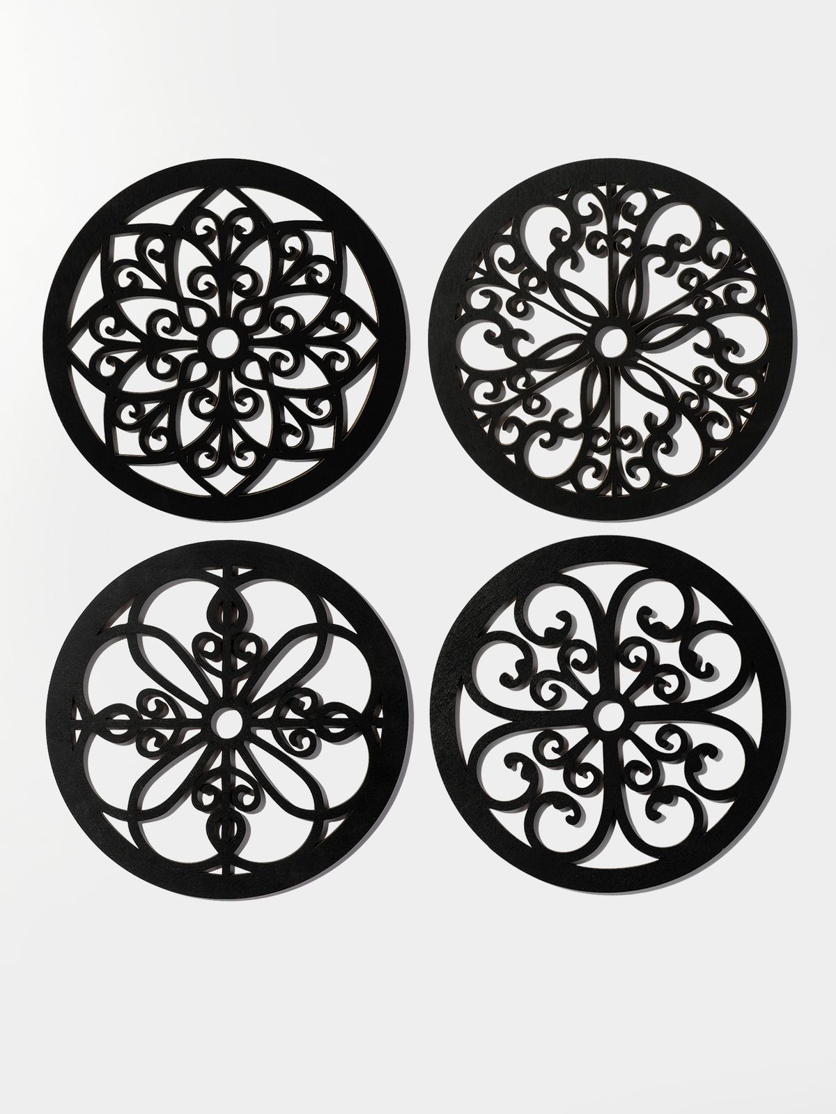 Ahşap oyma yuvarlak masif ahşap çıkartmalar Avrupa tarzı ahşap arka plan duvar dekorasyonu ev sanat kolye_voghion.com