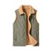 Men's Corduroy Vest With Fleece Lining – Retro Slim Fit Waistcoat For Casual Layering, Lightweight & Stylish (M-6xl)_voghion.com