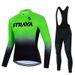 STRAVA Langarm-Radtrikot-Set, Team Edition, schnelltrocknende, atmungsaktive Trägerhose, anpassbares Design_voghion.com
