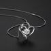 Privjesak u obliku srca ne blijedi, visokokvalitetna dvostruka ljubavna ogrlica, ženski lančić za ključnu kost_voghion.com