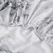 Grey White Marble Patterned Polyester 3D Printed Fitted Bed Sheet Set With Pillowcases_voghion.com