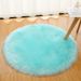Plush Nordic Wool Bedroom Bedside Bay Window Mat Home Round Carpet Rug_voghion.com