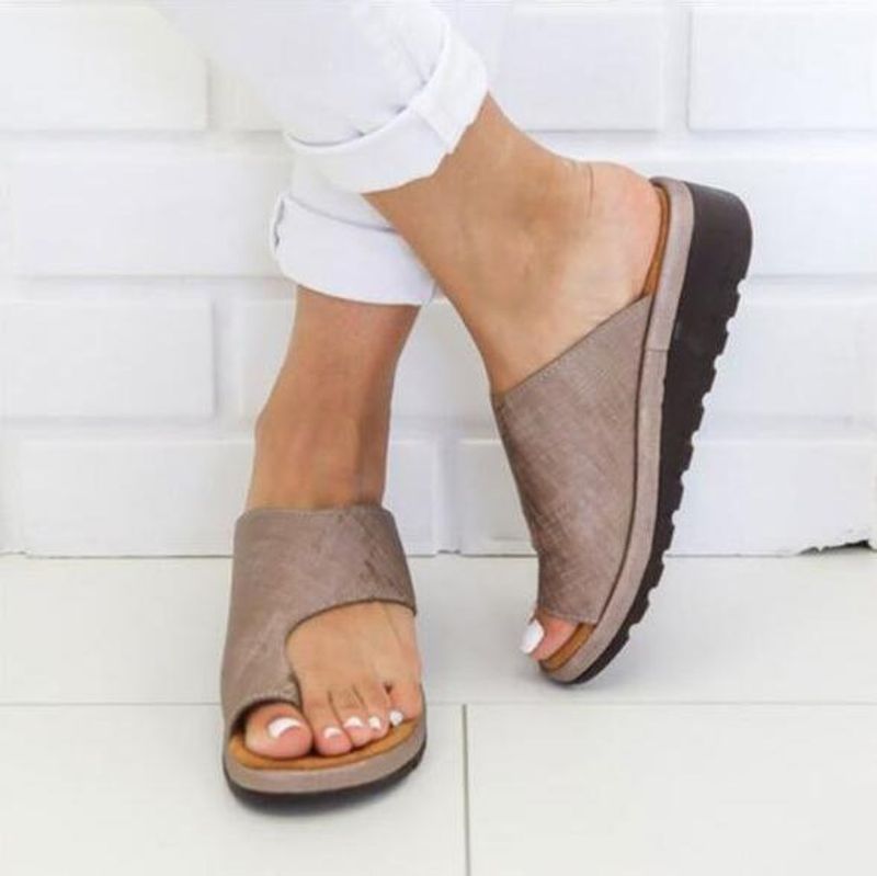  large size sandals for women wedge heel thick bottom toe sandals in stock_voghion.com
