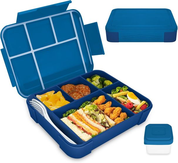 IJIAMY Lunchbox für Kinder mit Fächern, auslaufsicher, Bento-Box für Jungen und Mädchen, perfekt für Schule, Kindergarten, Picknick_voghion.com