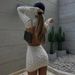 Women's Sexy Backless Long Sleeve Twist High Waist Knitted Sweater Dress_voghion.com