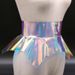 HOT Fashion Women Transparent Wide Laser Colourful PVC Waist Belt Corset Cummerbund Lrregular Pleated Clear Belts For Dress_voghion.com