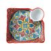 Ceramic Dumpling Plate With Sauce Compartments - Multi-Compartment Dish For Dipping Sauces, Breakfast & Fruits_voghion.com