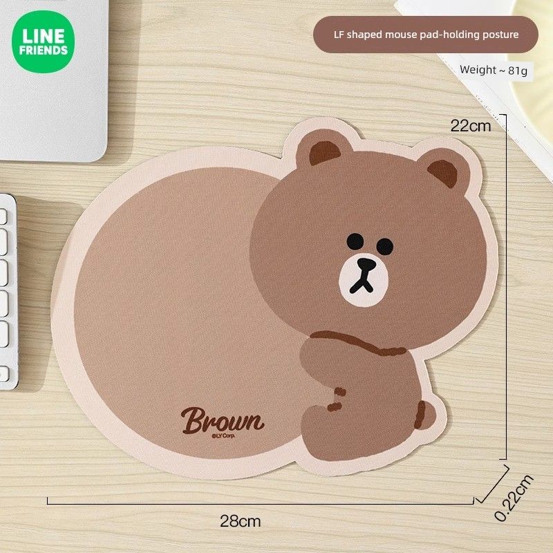 Poggiapolsi per scrivania per computer, qualità imbattibile, Line Friends, orso bruno, topo, ragazza, carino, da ufficio_voghion.com