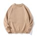 Men's Fleece-Lined Thick Knit Sweater – Warm Round Neck Pullover For Autumn & Winter (Black/Beige/Brown, Sizes M-Xxl)_voghion.com