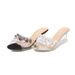 Women's 6CM Wedge Slides - Korean Style Transparent Strappy Sandals With Buckle Design_voghion.com