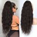 Wig ponytail women's European and American corn curl fluffy drawstring ponytail wig elastic net hair extension piece one piece ponytail_voghion.com