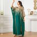 Frauen Kleidung neue metallic Muslimischen robe lose zwei stück kleid_voghion.com