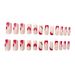 Red Love Long Wearing Armor Square Valentine's Day Nail Set Press On Nails_voghion.com