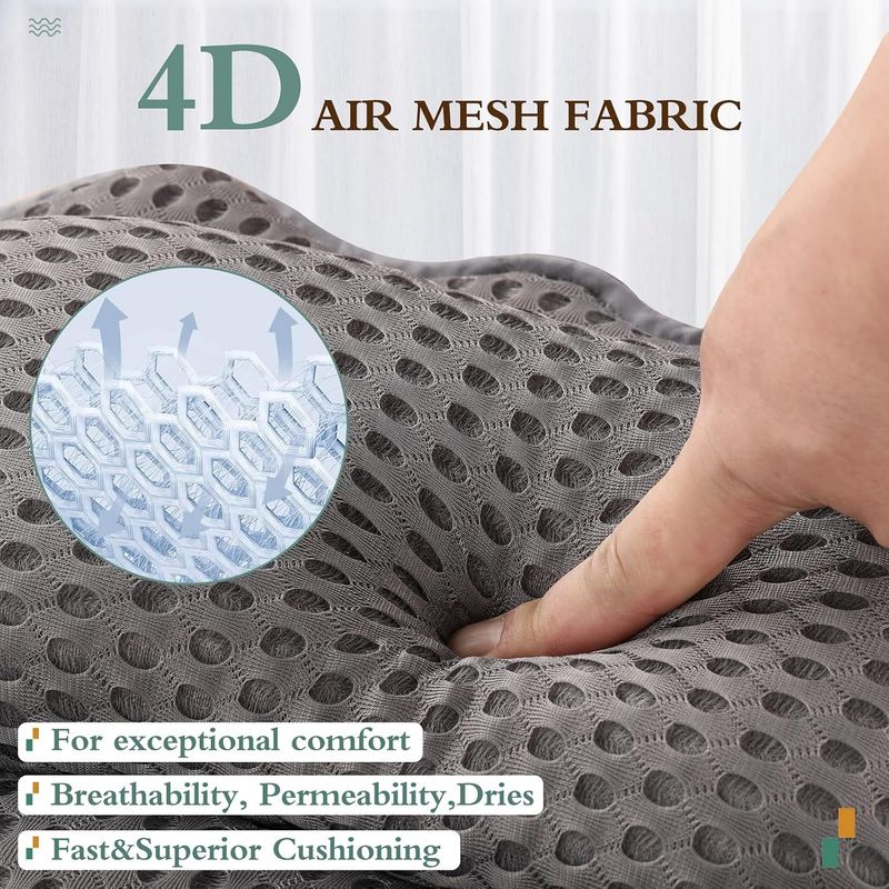 TÜV Certified 4D Ergonomic Bath Pillow, 6 Super-Suction Cups, Waterproof & Machine Washable, Spa-Grade Neck Support_voghion.com
