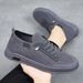 Autumn 2025 New Korean Style Men's Solid Color Casual Canvas Breathable Single Shoes_voghion.com