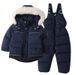 Conjunto de macacão de esqui infantil com forro de lã – Jaqueta e calça de inverno ultraquentes e impermeáveis (90-120 cm) – Roupa de neve à prova de vento para meninos e meninas_voghion.com