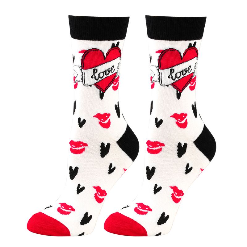 Skarpetki męskie skarpetki damskie skarpetki nowe love heart średnie rurki skarpetki bawełniane skarpetki dzianinowe skarpetki na prezent świąteczny skarpetki prezenty_voghion.com