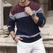 Maglione da uomo in maglia color-block – girocollo rilassato ispirato al retrò, morbido e traspirante (disponibile in più colori)_voghion.com