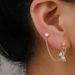 Doppio piercing all'orecchio, orecchini a forma di orso, orecchini giapponesi in oro, orecchini coreani a forma di stella, orecchini a catena con osso e piccoli lobi fissi_voghion.com