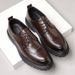 Herren Casual Brogue Hochzeitsschuhe Weiche Sohle Business Formale Leder Oxfords Bequeme Gummisohle Schuhe für Erwachsene_voghion.com