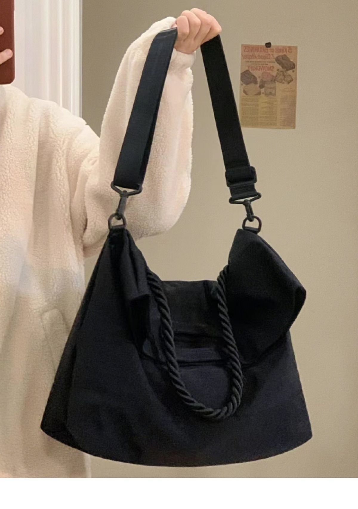 Große Kapazität für Frauen im Jahr 2024, neue modische Breitband-Crossbody High-End und vielseitige Post, Pendler Tote_voghion.com