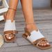 Large 43 Flat Bottom One Button Sandals For Women's 2024 Summer New Open Toe Versatile Fashion Beach Roman Shoes_voghion.com