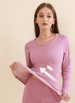 Cashmere Silk (Including Mink) Thermal Underwear Set With Fleece For Women, Autumn And Winter Base Layer_voghion.com