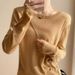 Elegant solid color ultra-fine for women's autumn winter new style knitted base thin, soft and skin friendly inner layer_voghion.com