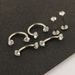 hot 6-piece set stainless steel zircon eyebrow nail eyebrow ring lip nail nose nail piercing jewelry_voghion.com