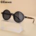 56679 Occhiali da sole da donna con design di marca, alla moda, colore sfumato, retrò, rotondi, di piccole dimensioni, per esterni, con parasole, a specchio, UV400_voghion.com