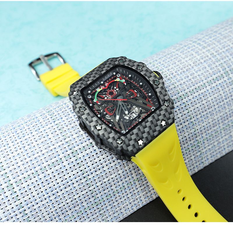 New Watch NEPIC Napec's Hot Selling Foreign Trade Richard Carbon Fiber Transparent Hollow Sports and Leisure Quartz Watch_voghion.com