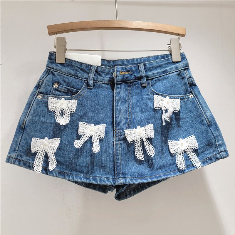 Jupe trapèze slim à nœud pour femme_voghion.com