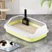 Bandeja antisalpicaduras semicerrada extragrande para desechos de gatos_voghion.com