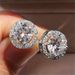hot selling jewelry round zircon full diamond earrings large round hollow three dimensional earrings for men and women luxury earrings_voghion.com