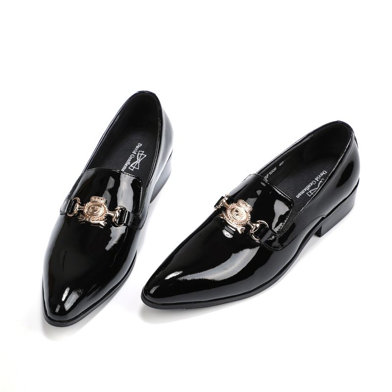 Chic Leather Pointed Toe European Version, Cowhide Single Shoes, Fashionable Design. Work Attire_voghion.com