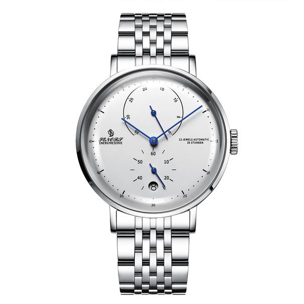 SENORS Herrenuhr mit gebogenem Glas, Business-Mode, vollautomatische mechanische Uhr SN082_voghion.com