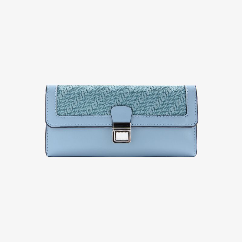 Nieuwe kleur stiksels pu portemonnee modieuze multi-kaartsleuf rits portemonnee cross border korte portemonnee voor vrouwen_voghion.com