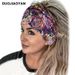New Leopard Print Digital Printed Sports Headband with European and American Knotted Cross Wide Edge Elastic Headband for Women_voghion.com